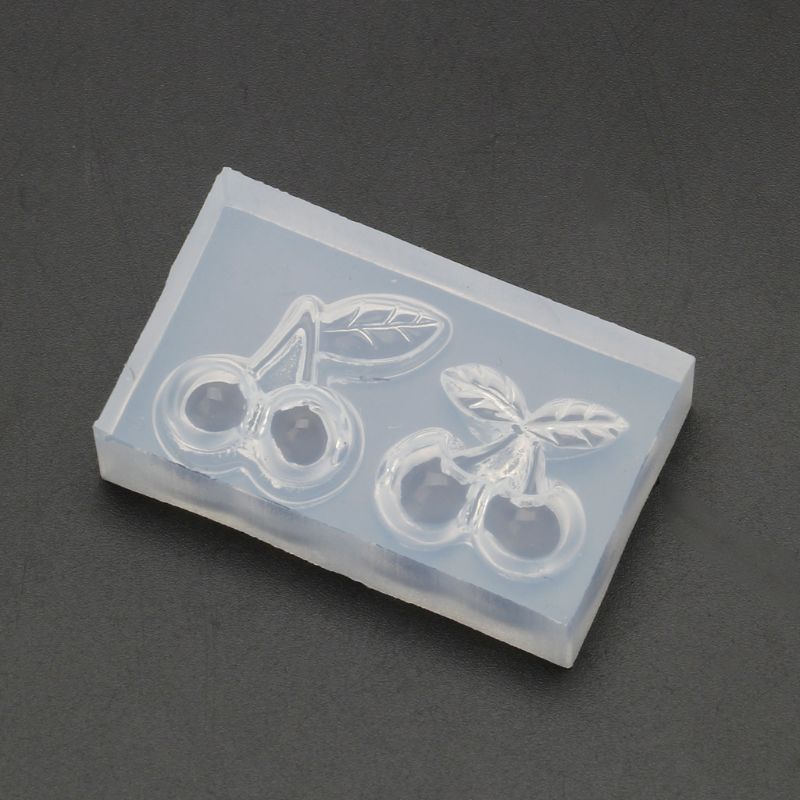 Khuôn Silicone Làm Kẹp Tóc Hình Quả Cherry Dễ Thương