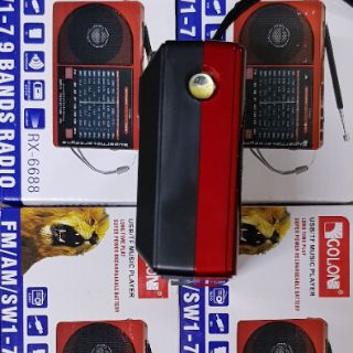 ĐÀI RADIO,USB, THẺ NHỚ, ĐÈN PIN RX-6688