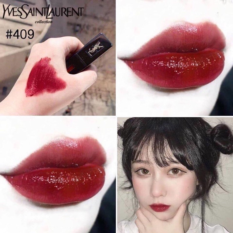 Son YSL Vinyl Lip Cream 409 Burgundy Vibes