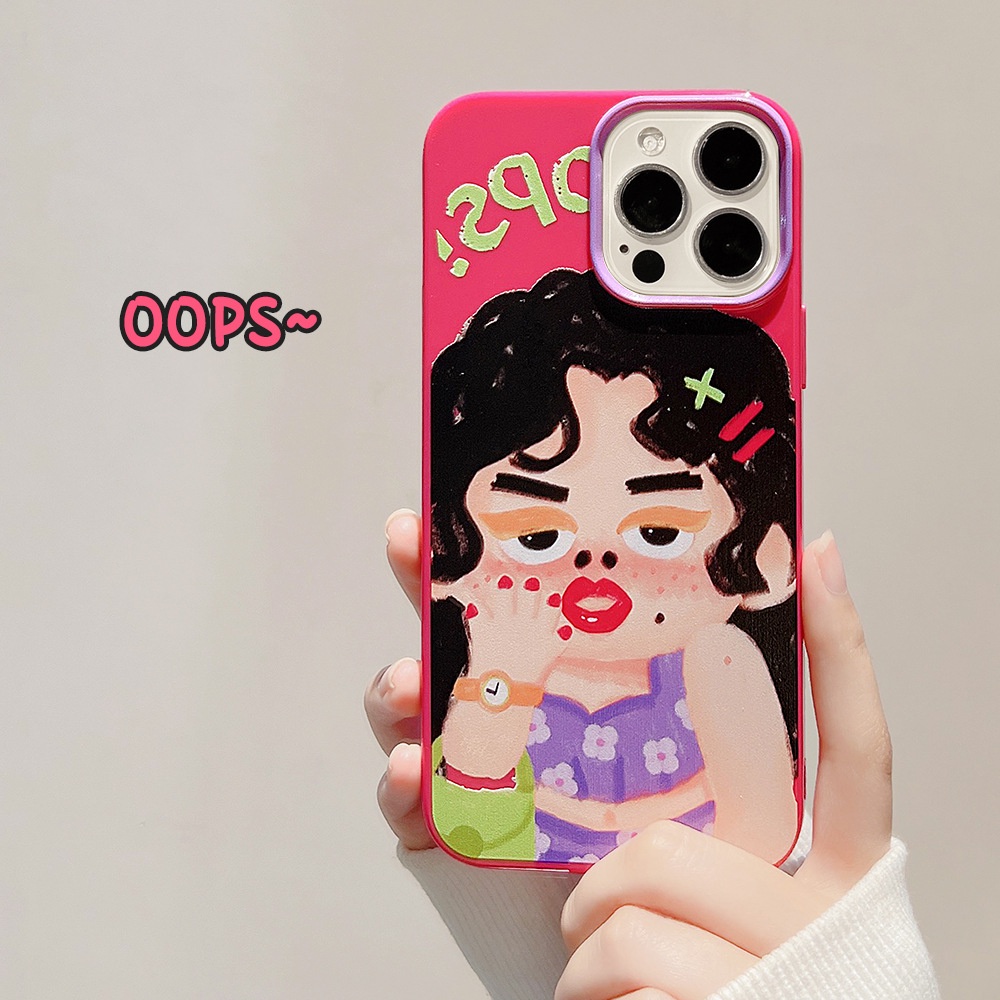 Ốp Điện Thoại Silicon Họa Tiết Cô Gái Dễ Thương Cho Iphone 14 7 / 8 SE2020 7 + 8PLUS XS XR 11 12 13 PRO MAX AT0208