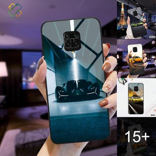 Ốp lưng điện thoại Xiaomi redmi note 9s / note 9 pro in 3D kính cường lực chủ đề siêu xe