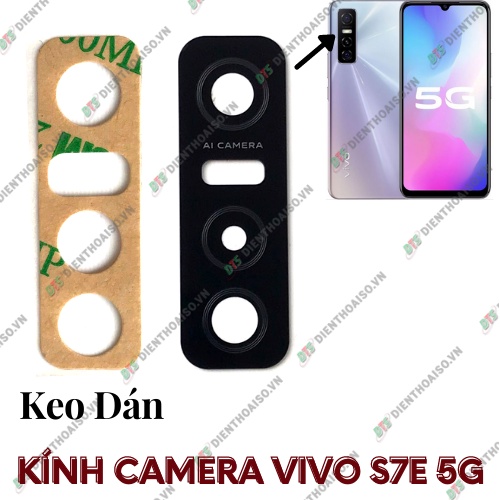 Mặt kính camera vivo s7e 5g có sẵn keo dán