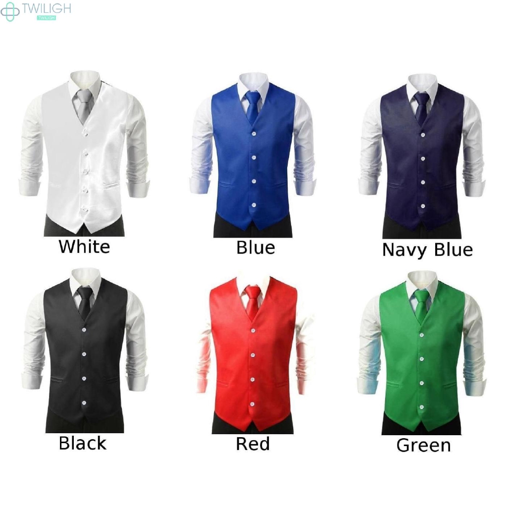 Áo vest Tuxedo nam không tay cổ chữ V lịch lãm