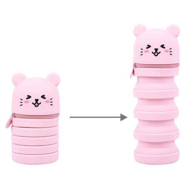 Túi đựng bút Silicone hình ngộ nghĩnh gấp gọn hình dễ thương