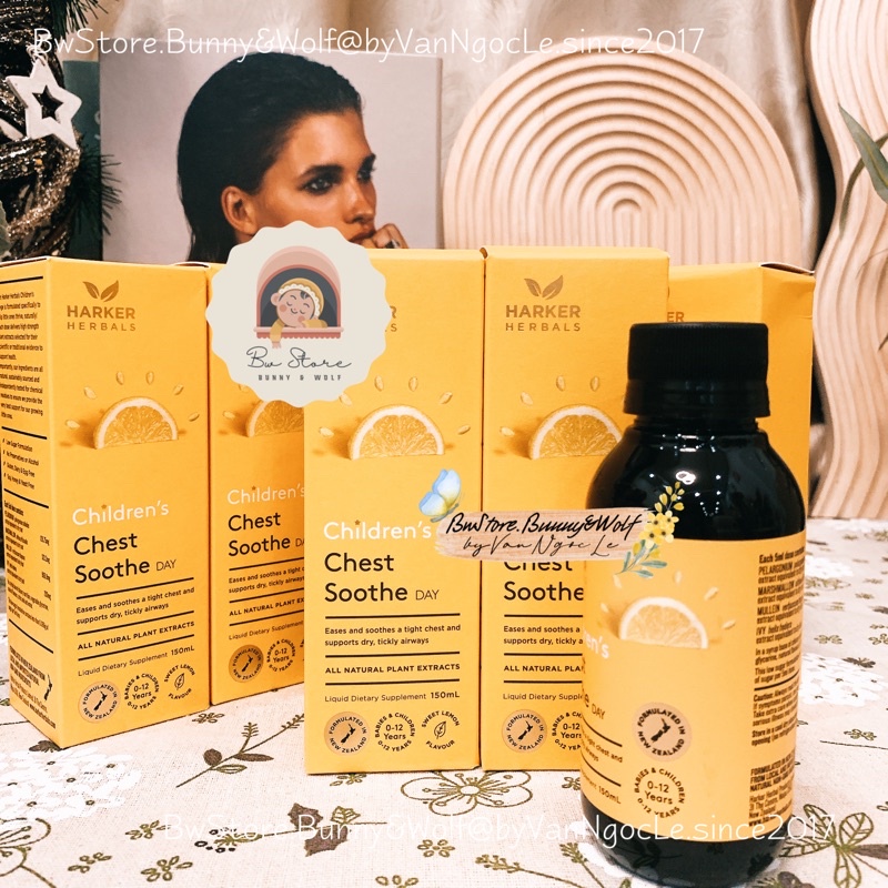 Siro Ho Ngày Harker Herbals Children's Chest Soothe Day 150ml [ Hàng Air - Bw Store ]