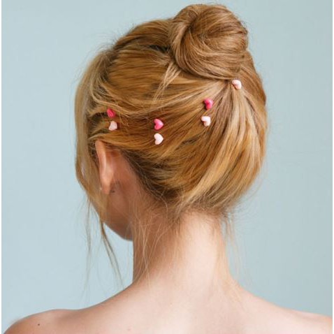 Kẹp tóc dạng dây đính hạt hoa/ trái tim. Phụ kiện tóc chụp hình