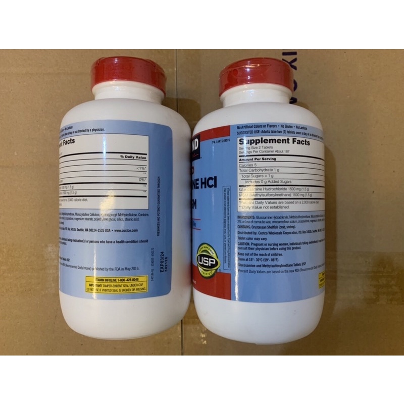 Viên uống Glucosamine HCL 1500mg With MSM 1500mg Kirkland