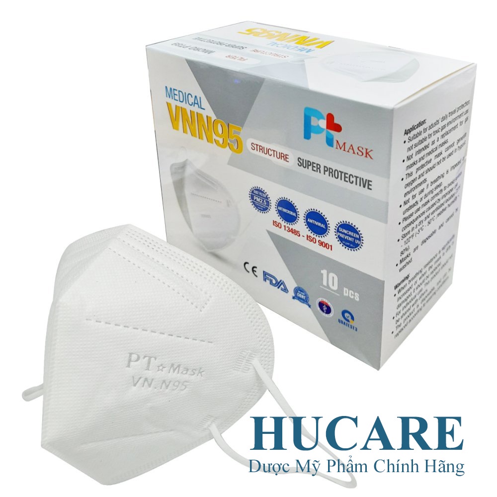 ✅[CHÍNH HÃNG] PT Mask VNN95 Khẩu Trang Kháng Khuẩn - 5 Lớp (1 Cái)