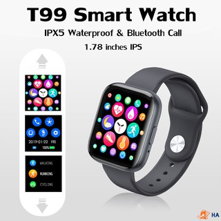 Đồng Hồ Thông Minh T99 Chống Nước Ipx5 Kết Nối Bluetooth Theo Dõi Sức Khỏe Kèm Phụ Kiện