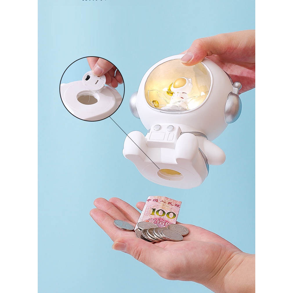 Đèn Ngủ Để Bàn Kiêm Heo Đất Tiết Kiệm Phi Hành Gia Dễ Thương Decor Văn Phòng, Phòng Ngủ Kiểu Ngồi