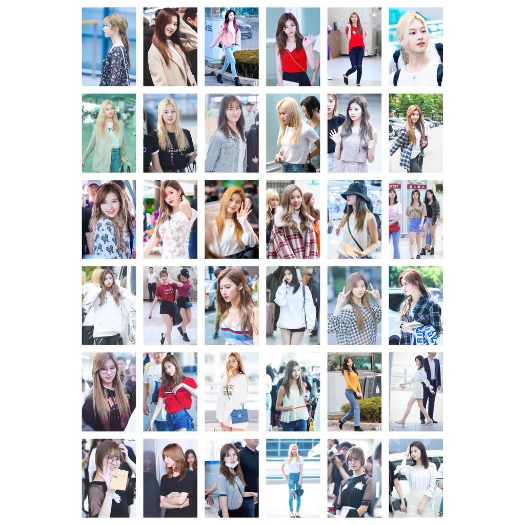 Lomo card 36 ảnh thành viên TWICE Sana fashion style