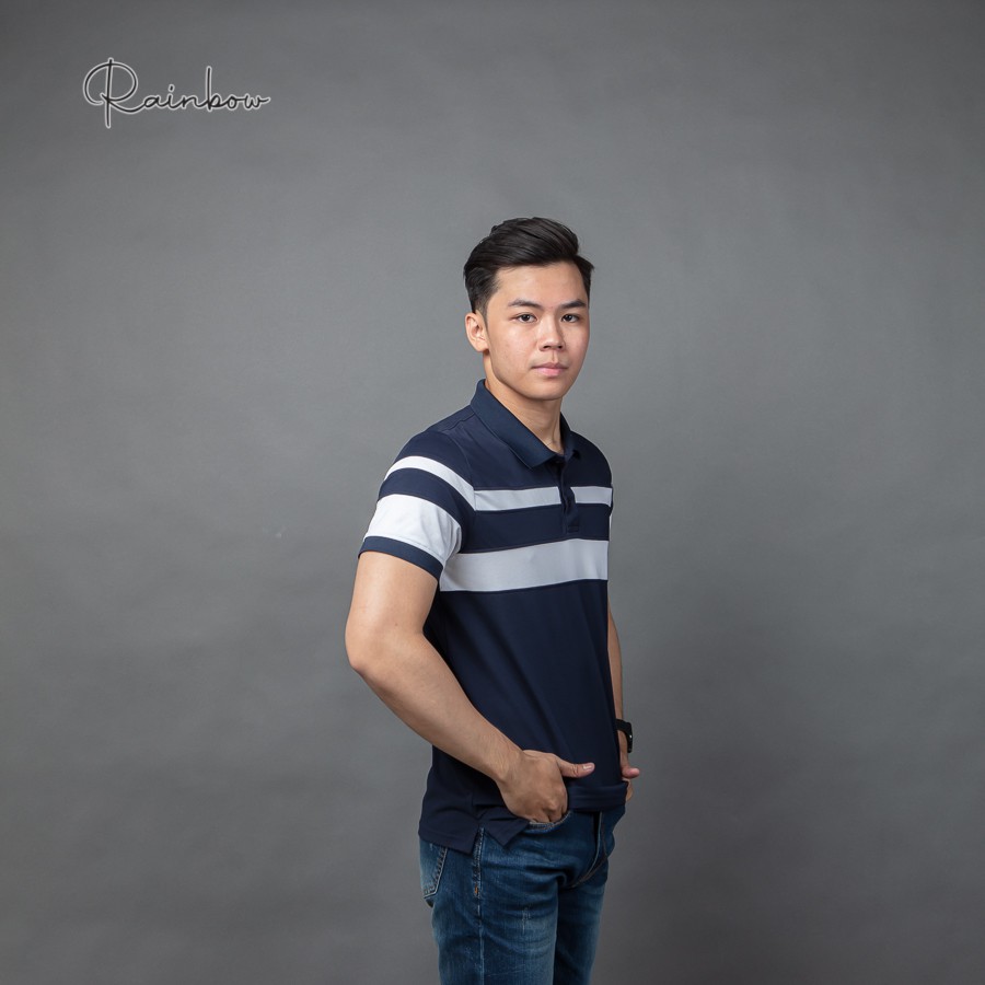 Áo thun có cổ, áo polo nam thun cotton phối sọc trẻ trung chính hãng Rainbow PO003 - Co dãn và thấm hút tuyệt đối | BigBuy360 - bigbuy360.vn