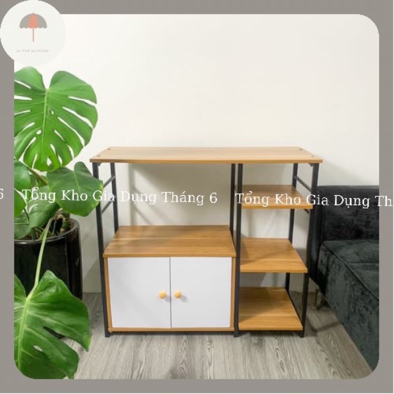 Kệ Nhà Bếp 🌟 FREESHIP 🌟 Kệ Để Lò Vi Sóng 2 tầng 3 ngăn có tủ đựng đồ đa năng tiện ích