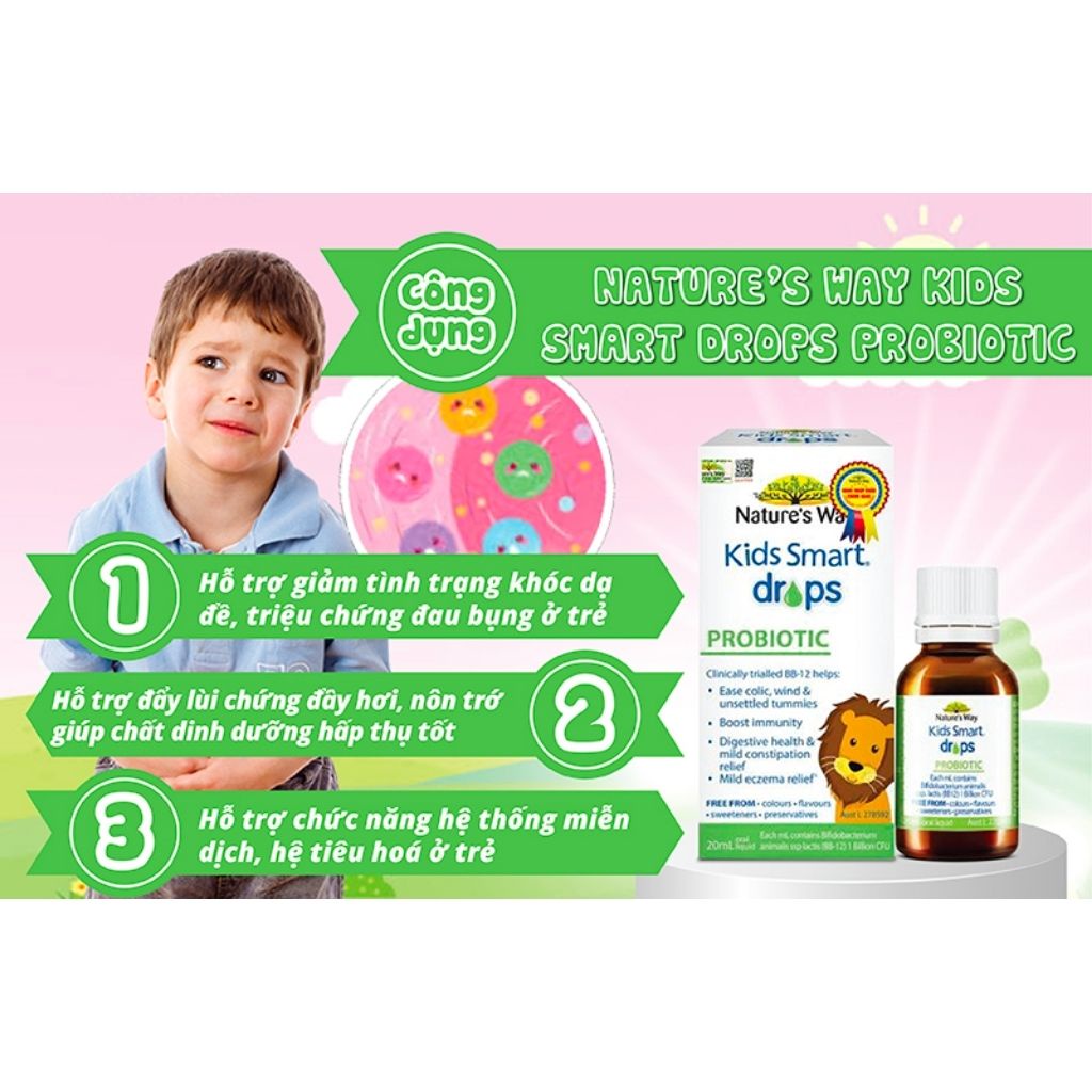 Combo Siro Nature's Way Drops Probiotic Và Sữa ROYAL AUSNZ Lactoferrin 400g Tăng Đề Kháng Cho Trẻ Sơ Sinh