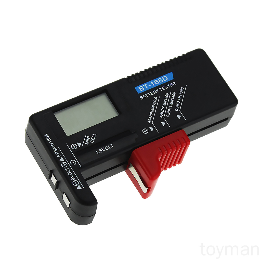 Digital Battery Tester Volt Checker for 9V 1.5V Button Cell Universal Rechargeable AAA AA C D Battery Testing Device toyman