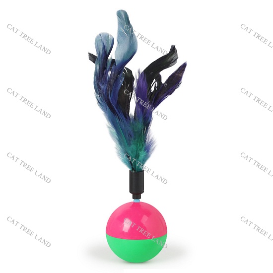 ĐỒ CHƠI CHÓ MÈO, BÓNG LẬT ĐẬT CÓ LÔNG VŨ