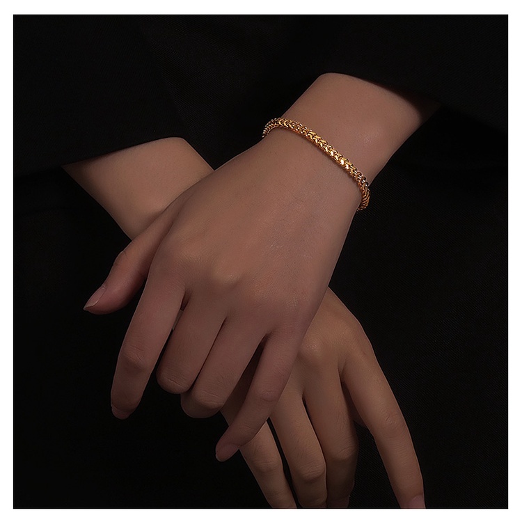 [FreeShip] Lắc tay vòng tay nữ titan xương rắn S10-508a - CAM KẾT KHÔNG BAY MÀU