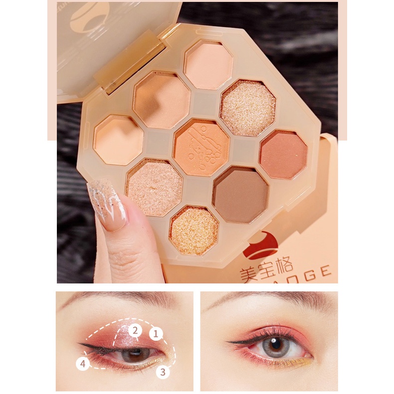 [Hàng mới về] Bảng Phấn Mắt Dikalu 9 Màu Chống Thấm Nước Và Lâu Trôi Cao Cấp