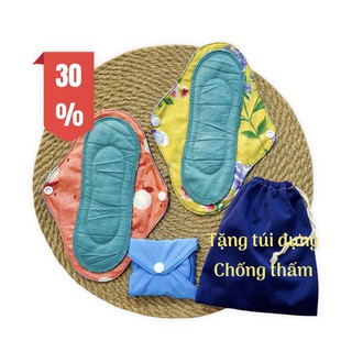 BỘ 3 BĂNG VỆ SINH VẢI CÁNH ÉN PADS LOẠI TEEN KÍCH THƯỚC 21CM