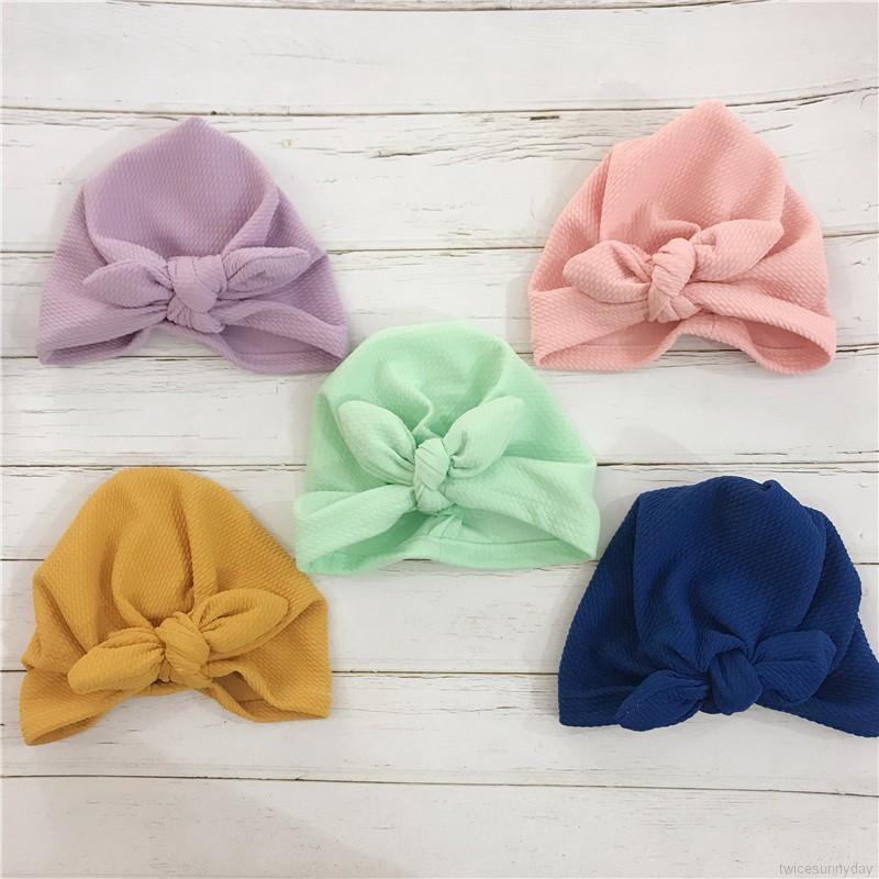 Nón len thắt nơ xinh xắn nhiều màu sắc cho bé