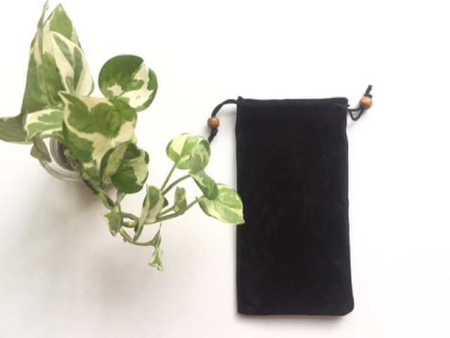 Túi vải nhung 9*17cm dây rút đựng bài Tarot, nữ trang mỹ phẩm