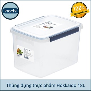 Thùng đựng thực phẩm, thức ăn bằng nhựa cao cấp hokkaido inochi 18 lít - đạt tiêu chuẩn khắt khe y tế nhật bản