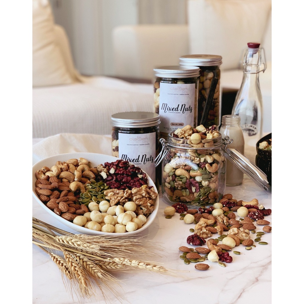 [Mã GROSALE giảm 10% đơn 150K] Olaben Nutrition Mixed Nuts 500g - Hạt dinh dưỡng tổng hợp - Ăn kiêng và tốt cho sức khoẻ