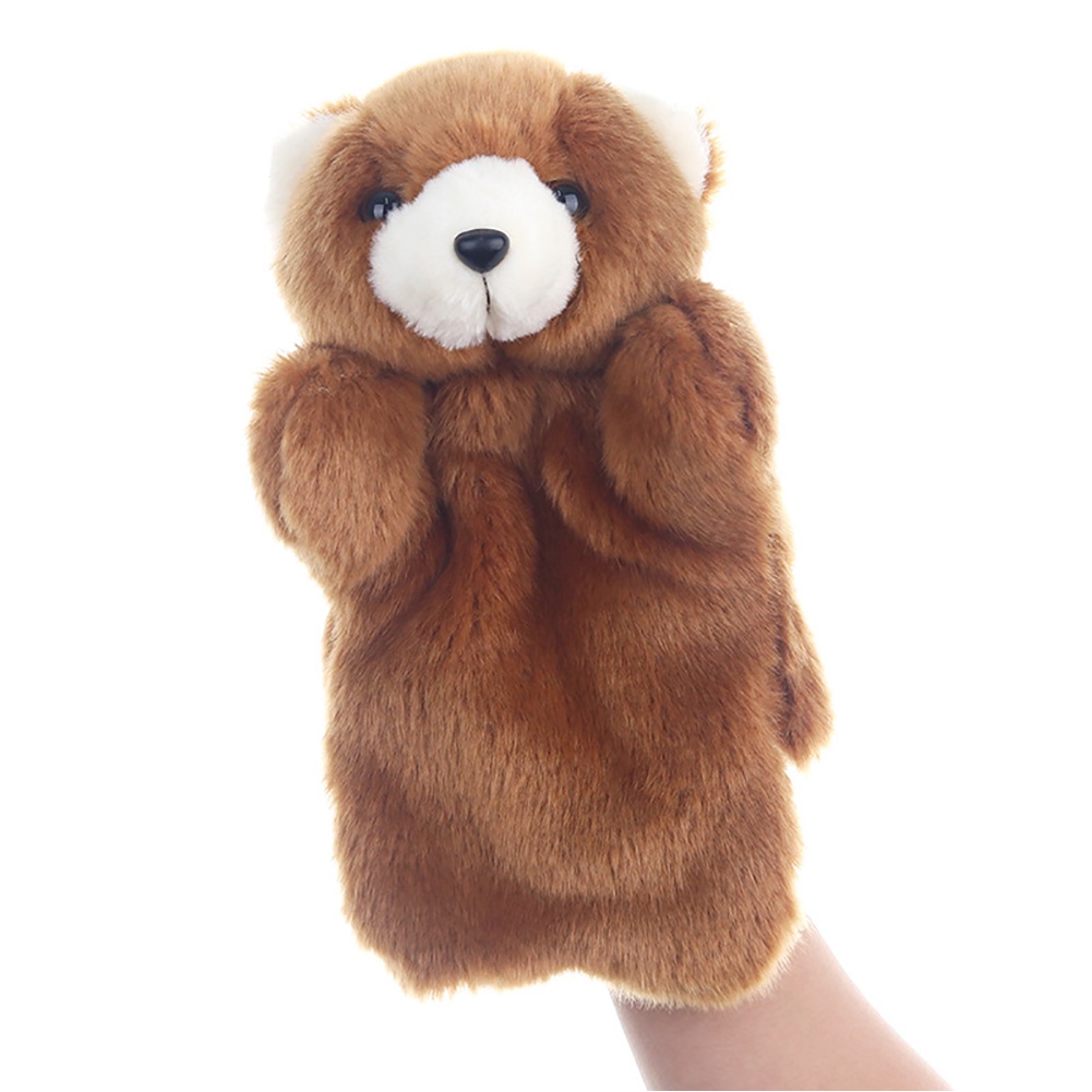1PC Soft Plush Hand Puppet  Zoo Friends Animals Bear Doll Educational Puppets Bear Cute Christmas Gift For Adults And Kids