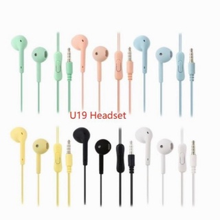 Macaron U19 3.5mm interface in-ear music earphones with multi-function subwoofer for Android and iOS