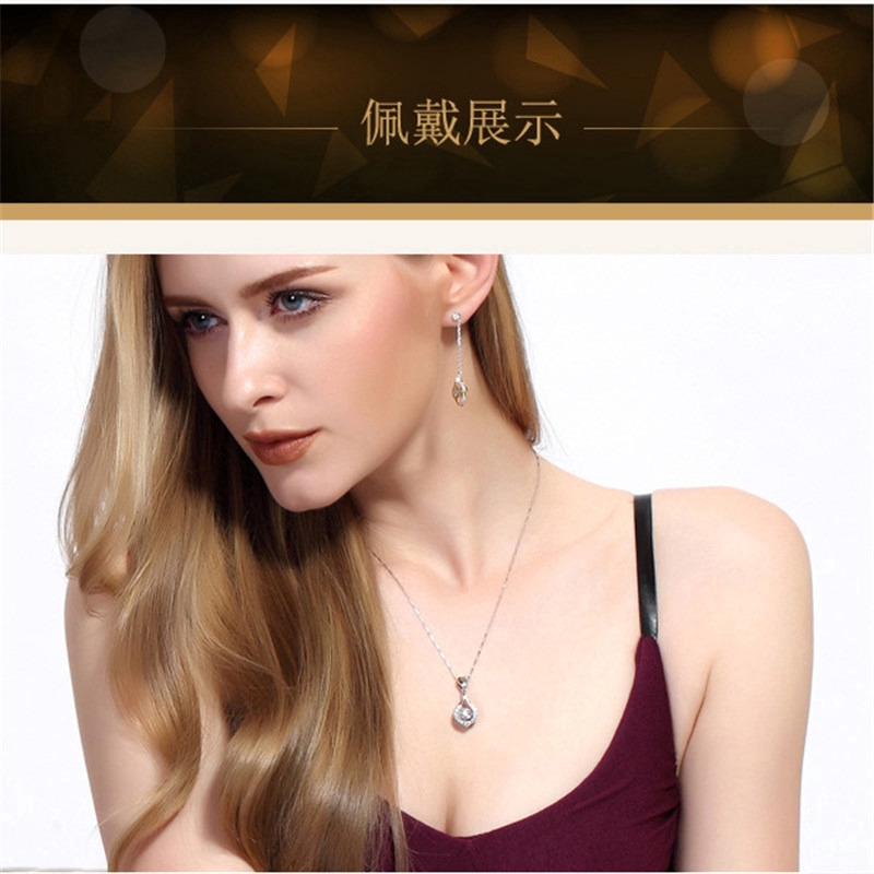 Nữ Theo Phong Cách Hàn Quốc Cá Tính Dát Đá Zircon Mặt Dây Chuyền Hình Trái Tim Vòng Cổ