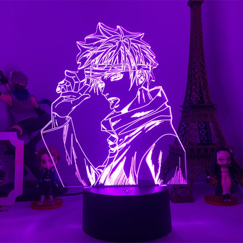 ◆Anime Jujutsu Kaisen LED Night Light Gojo Satoru Model Design Đèn Anime Những người yêu thích trang trí phòng ngủ Quà t