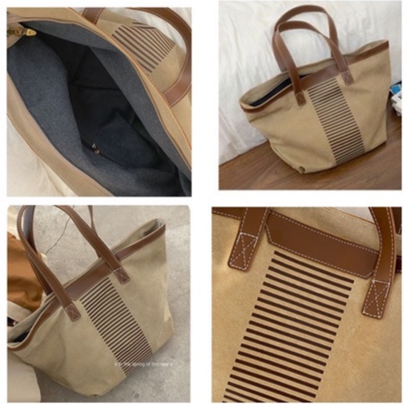 Túi Xách Vải Canvas Cỡ Lớn Thời Trang Retro 2022 Cho Nữ
