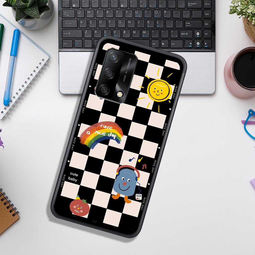 Ốp Lưng OPPO A74 4G - A74 5G - A95 4G - A95 5G - A94  , In Hình &quot;Black Heart&quot; Phong Cách Đẹp.
