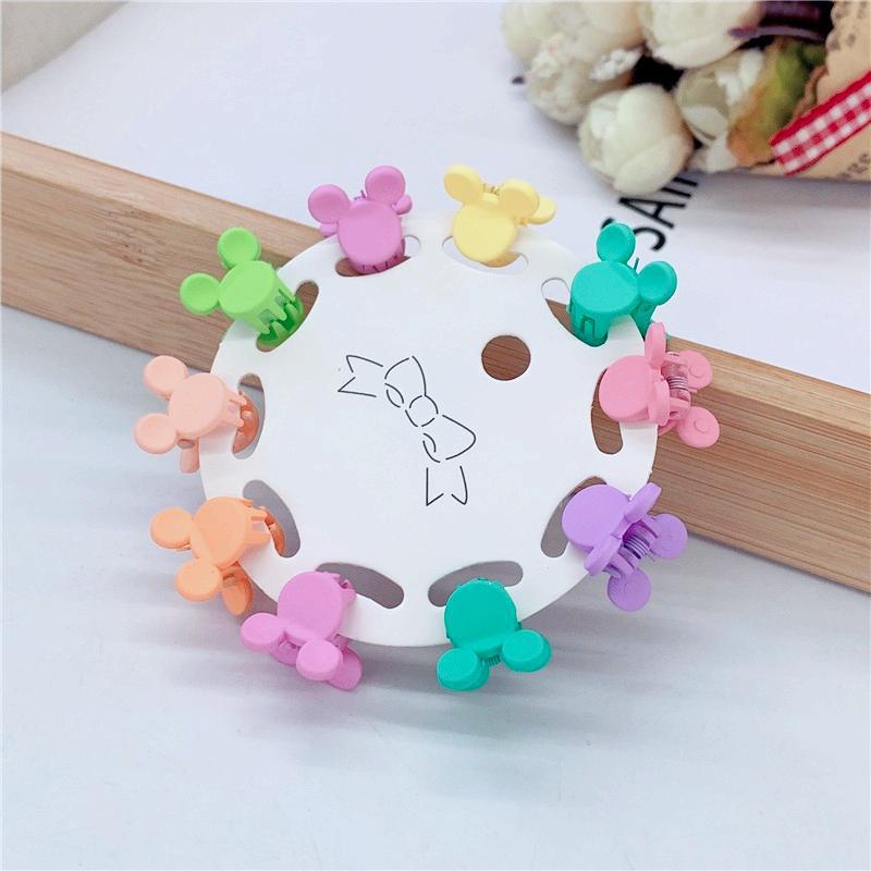 Set 10 kẹp gấp tóc mini màu nhám nhiều mẫu hoạt hình DTOnline (tùy chọn)