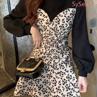 Đầm Hoa Phong Cách Retro Hàn Quốc Cho Nữ