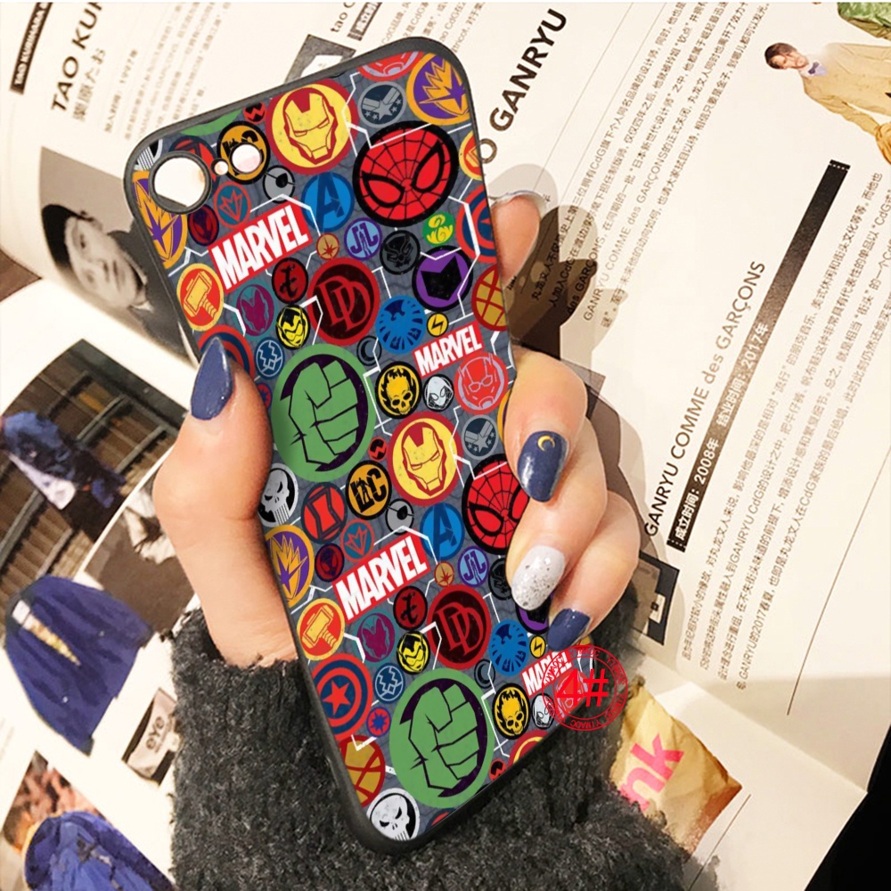 Ốp điện thoại tpu silicon mềm in hình Marvel 53GUY thích hợp cho iPhone 6 6S 7 8 Plus X XS XR 11 Pro Max