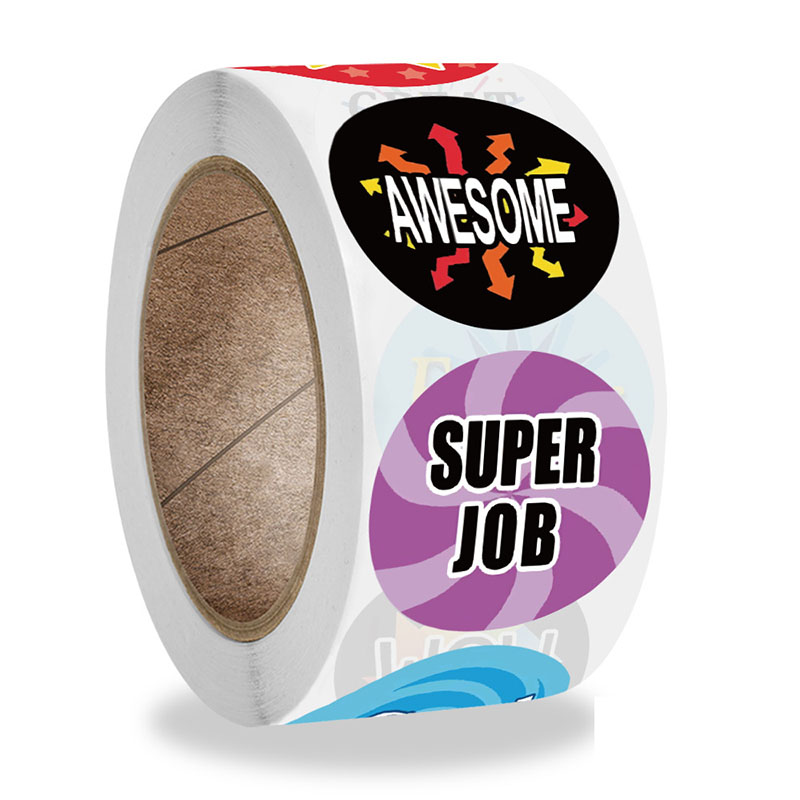 Bộ 500 Miếng Dán Hình Tròn Dễ Thương 2.5cm / 1inch Trang Trí Hộp Quà Sinh Nhật Cho Bé