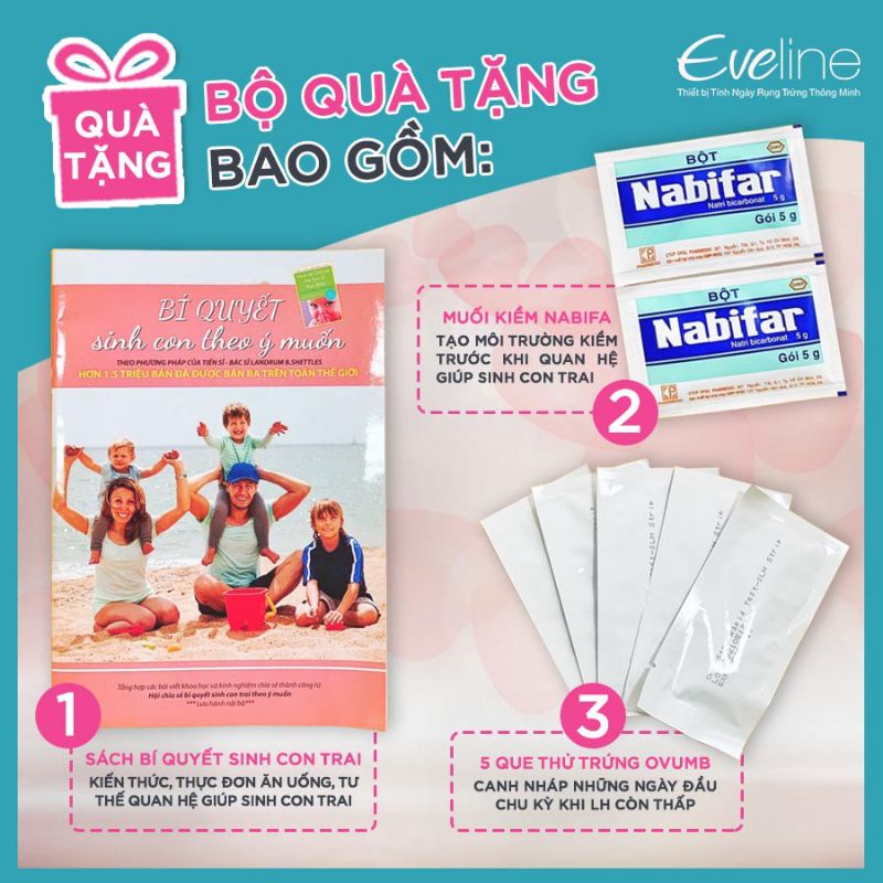 Bộ Que Thử Rụng Trứng Hỗ Trợ Sinh Con Trai/Con Gái Eveline Care