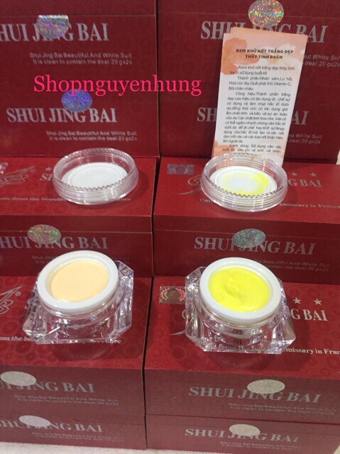 Combo 5 bộ kem nám, dưỡng da cao cấp SHUI JING BAI (Thủy Tinh Bạch )
