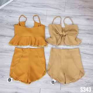 Set áo 2 dây quần short Today Style sang chảnh S343