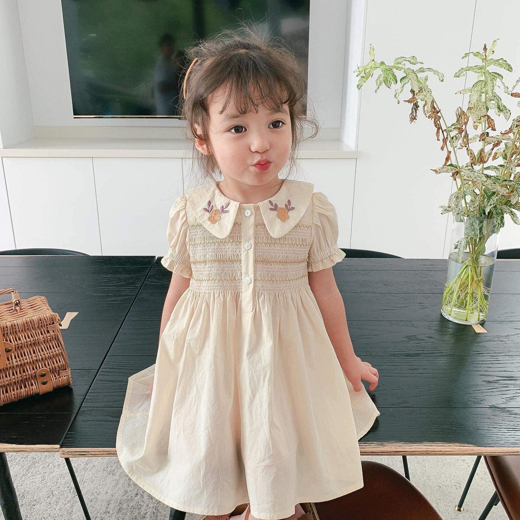 Váy tiểu thư kiểu dáng vintage cho bé gái
