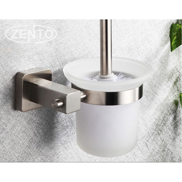 Bộ chổi cọ, kệ đỡ toilet inox304 Zento HC1271