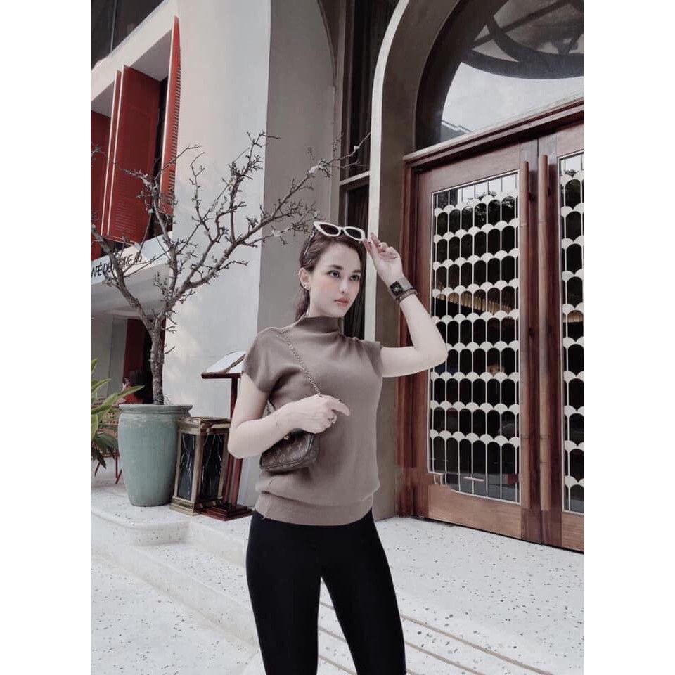 Áo len CÔC tay hến hot hit TRƠN nhiều màu CHO BẠN NỮ 72A35 - Sắn hàng trong kho