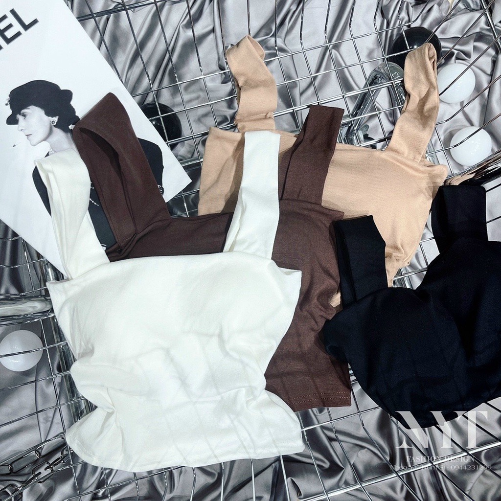 Áo hai dây bản to có đệm ngực , áo quây chất cotton mềm mịn mút ngực Mondayshop | BigBuy360 - bigbuy360.vn