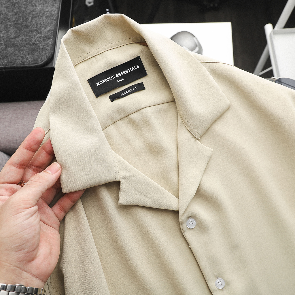 Áo Sơ Mi Nam Ngắn Tay Trơn, Vải Linen Cotton, 04 Màu, Form Relaxed Fit SMNO0047 160STORE | BigBuy360 - bigbuy360.vn