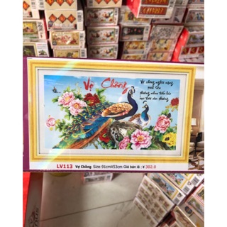Tranh đính đá vợ chồng lv113