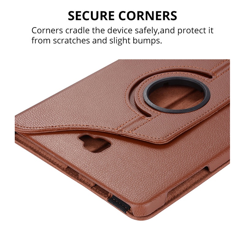 Bao da máy tính bảng xoay 360 độ kèm ngăn đựng bút cho Samsung Galaxy Tab A 10.1 2016 P580 P585