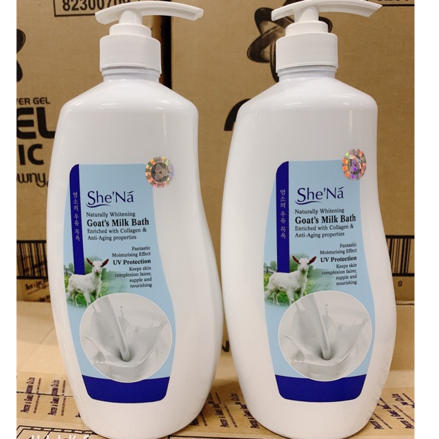 Sữa tắm Cao Cấp Shena Tinh Chất Sữa Dê tự nhiên 1,2L