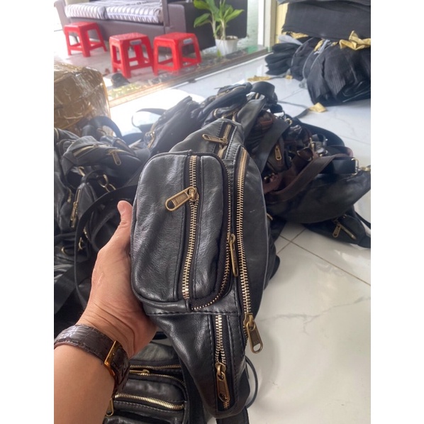 Túi đeo bao tử,túi Da bò