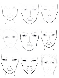 giấy face chart tập makeup